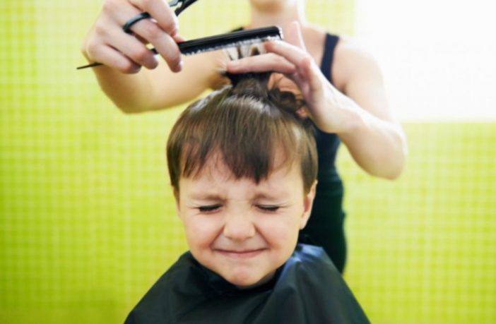 child's haircut
