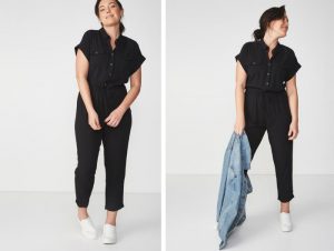 Cotton On Woven Short Sleeve Jumpsuit